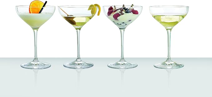Spiegelau Dessert Glasses Set of 4 - European-Made Crystal, Modern Dessert or Champagne Glassware, Dishwasher Safe, Professional Quality Champagne Saucer Glass Gift Set - 8.8 oz - Image 6
