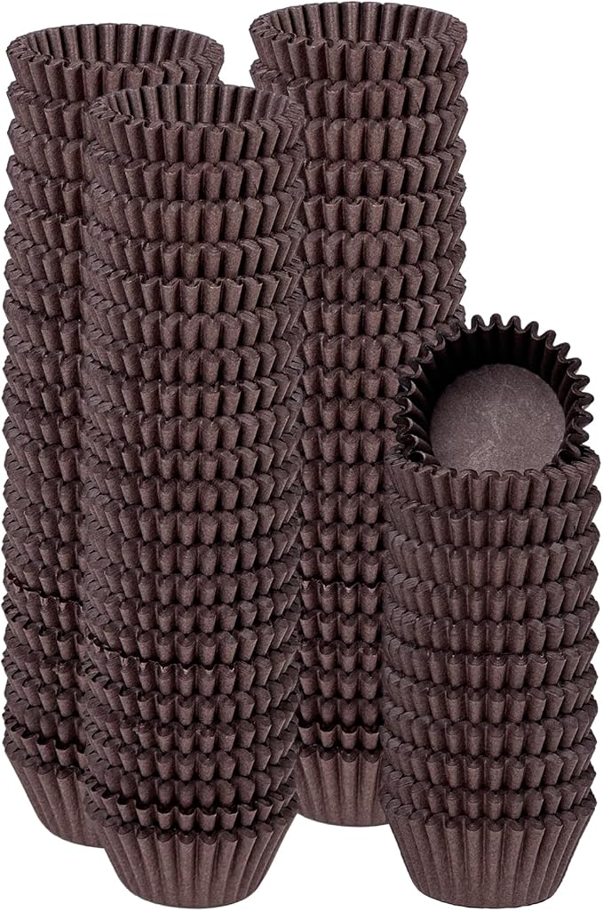 qiqee Coffee Cupcake Liners, 600 Count, Mini Size by Qiqee