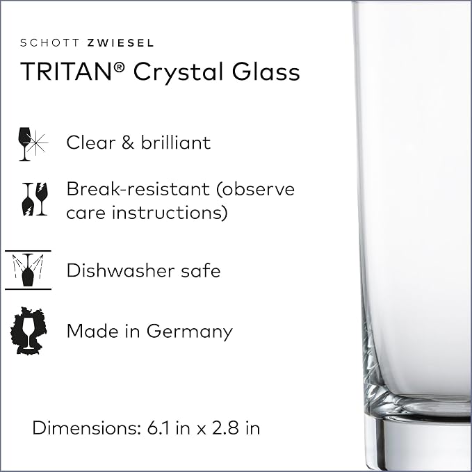 SCHOTT ZWIESEL Basic Bar Selection Long Drink Glass (Set of 6), Drinking Glass for Longdrinks, Dishwasher-Safe Tritan Crystal Glasses, Made in Germany (11 Ounce) - Image 2