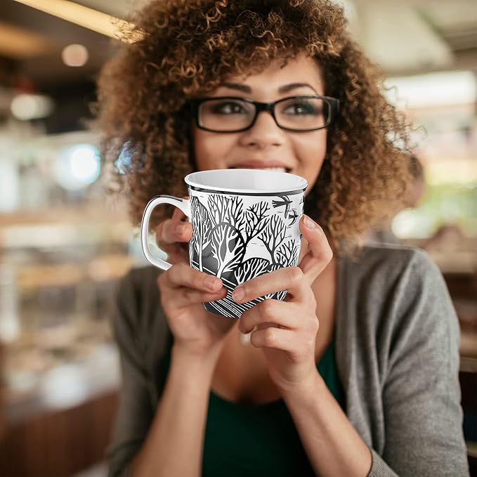 Karma Gifts 14 oz Black and White Boho Mug Horse - Cute Coffee and Tea Mug - Ceramic Coffee Mugs for Women and Men - Image 6