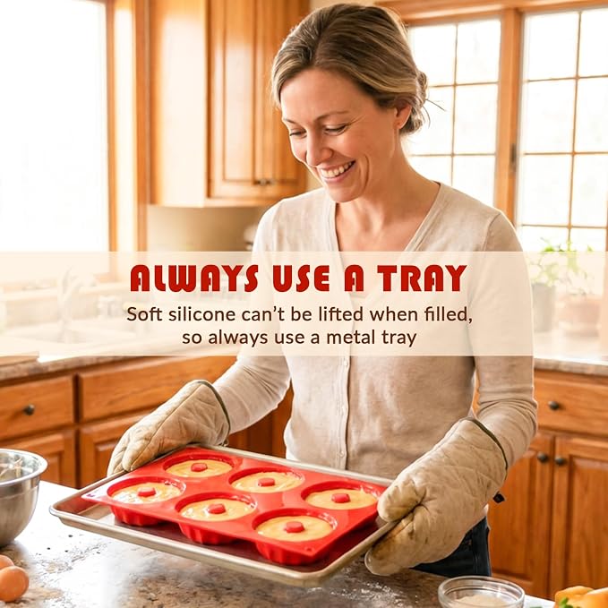 HKNMTT 2Pcs Mini Fluted Cake Pans 6-Cavity Non Stick Buntz Pan BPA Free | Food-Grade Silicone, Oven Safe, Easy Release, for Baking Cakes, Jelly, Brownie - Image 7
