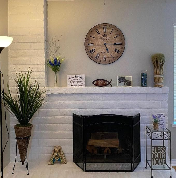 The Big Clock Store Barnwood Tan Wall Clock | Handcrafted in USA | Silent Non-Ticking Mechanism | Beautiful Color | Rustic Decor for Living Room | Battery Operated (15-Inch) - Image 8
