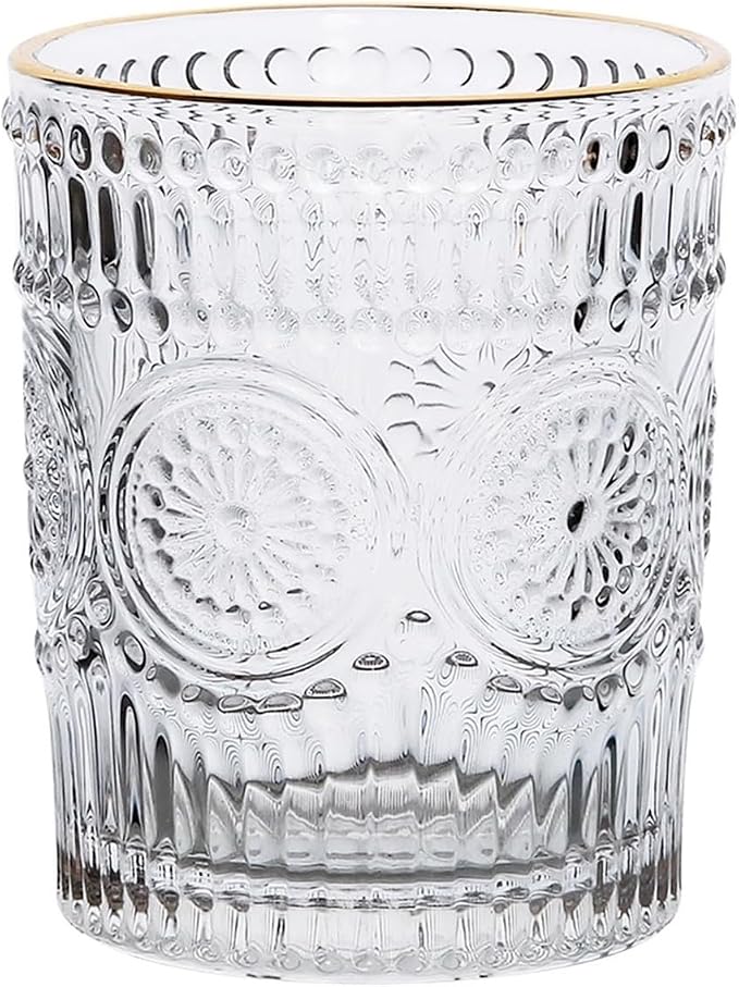 drinking glassware Drinking Glasses Sunflower Embossed Glass Cup(Small) by Unknown