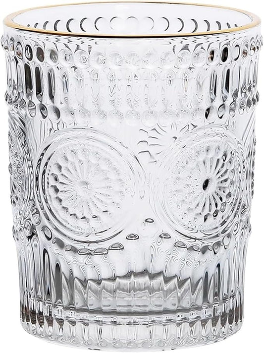 drinking glassware Drinking Glasses Sunflower Embossed Glass Cup(Small) by Unknown