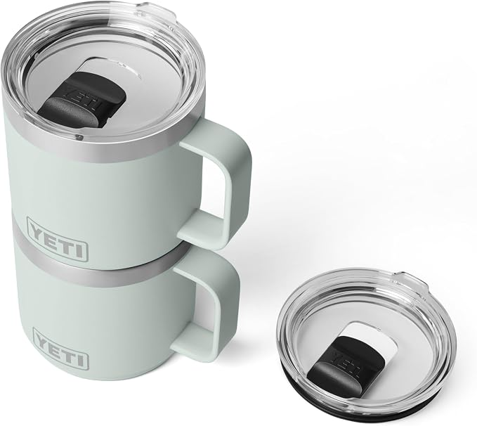 YETI Rambler 14 oz Ceramic Lined Stackable Mug, Vacuum Insulated, Stainless Steel with MagSlider Lid, Ridgeline - Image 7