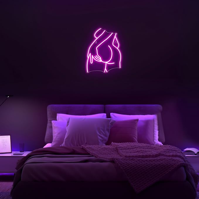 Kavaas Lady Neon Sign 15.7" x 12.6" - Pink LED Lady Back Neon Signs for Wall Decor | Neon Light Sign for Bedroom, Party, Bar, Man Cave (Style - LB4) - Image 5