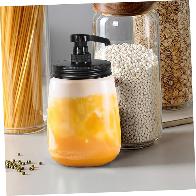 Mason Jar Syrup Dispenser Pump Replacement for Bottles Kitchen Bottle Pump for Honey Sauce and Syrup Easy Operation Versatile Condiment Dispenser for Pantry and Dining