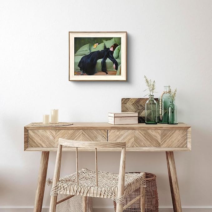 Vintage Unframed Wall Art, Moody Wall Decor Decadent Young Woman After the Dance Victorian Canvas Paintings, Vintage Wall Decor for Bedroom Living Room Home Office Classical Bathroom Decor Wall Art (8"x10") - Image 5