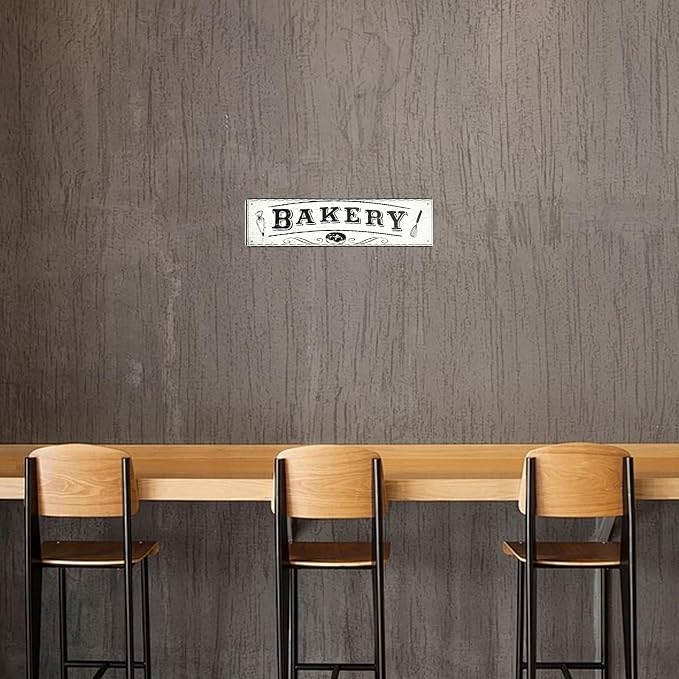 Bakery Sign Retro Store Tin Sign Vintage Decor Metal Poster 4×16 Inches For Kitchen Home Gifts For Cooking Lovers - Image 8