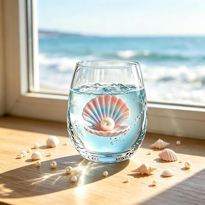 Drinking Glasses 350ml Sea Animal Kitchen Drinkware | Cocktail Glasses for Milk Ice Water Juice Tea Beer Mother Dad Wife - Image 3