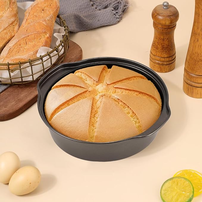 6 Inch Cake Pan - 3PCS Carbon Steel Round Cake Pans with 100 Pieces Parchment Paper, Non-stick & Easy Demolding, Non-toxic & Healthy - Image 5