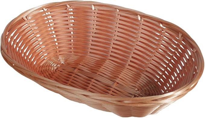 12 Pack Plastic Oval Woven Baskets, 10"L x 6"W x 3"H | Small Bread and Fruit Baskets, For Food Storage, Serving, Gift Packaging, Kitchen and Restaurant Display or Storage Basket - Image 3