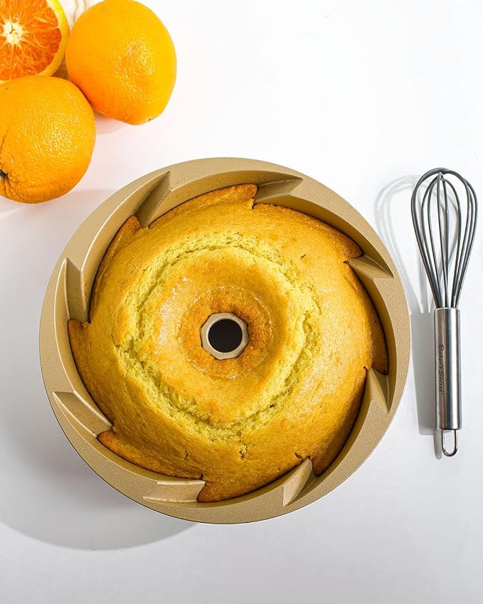 Baker's Secret Nonstick Fluted Cake Pans, Perfect for Fluted Cakes, Die Cast Aluminum Cake Pans, 2 Layers Non-stick Coating For Easy Release, Cake Pan - Cast Aluminum Collection (Marissa) - Image 7