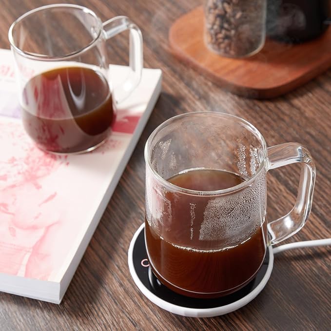 Large Glass Coffee Mugs, 20 oz Glass Coffee Cups Set of 4, Clear Borosilicate Glass Mugs with Handles for Cappuccino, Tea, Latte, Hot/Cold Beverages, Wine, Americano - Image 5