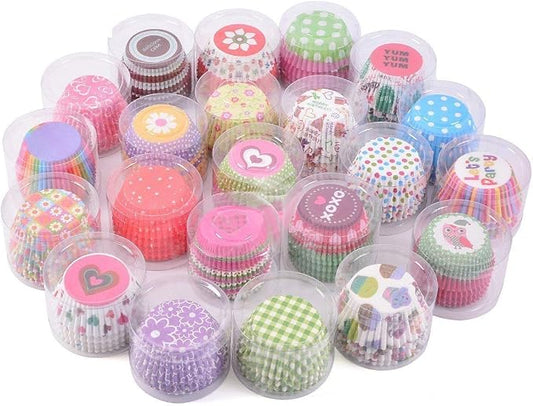 1000pcs Random Colorful Designs Christmas, Wedding Cake Decorating Baking Cups Cupcake Liners by Gabkey