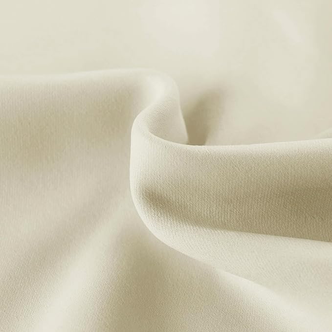 Hiasan Valance Curtains for Kitchen Blackout Thermal Insulated Solid Window Curtain Valance, Light Beige, 60 x 18 Inches, 1 Panel - Image 4