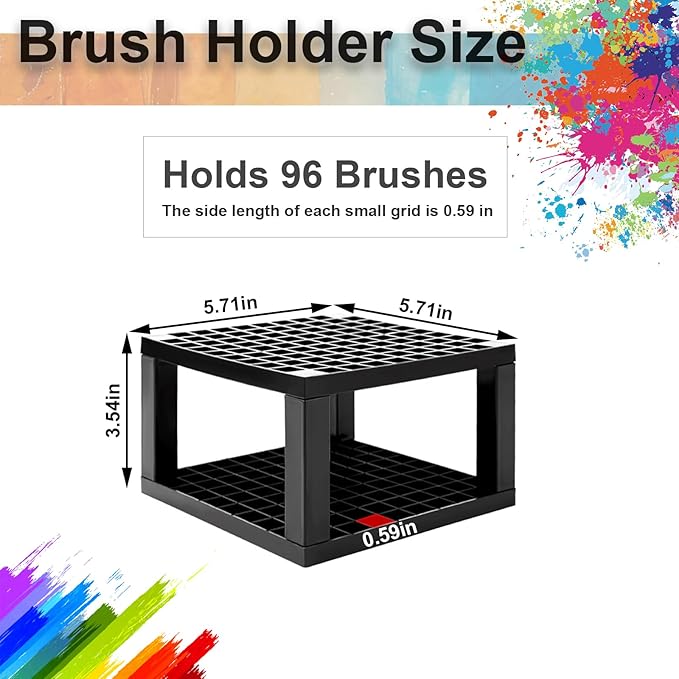 7-Layer Clear Craft Paint Organizer & Brush Holder, Snap-On Design Miniature Multi-Layer Storage Rack for Model Paints, Alcohol Inks, Nail Polish & Craft Supplies Holder, Easy Assembly