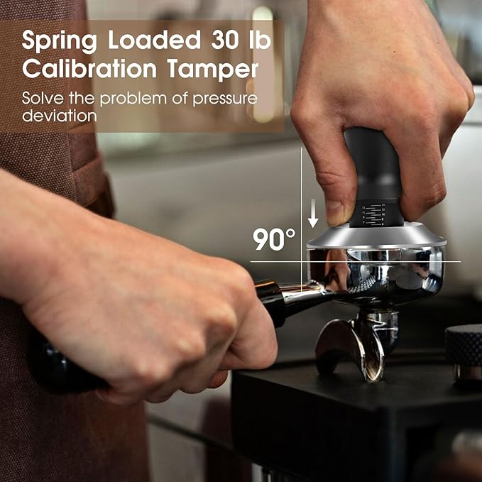 58mm Espresso Accessories Kit, Espresso Distribution Tool, Spring Loaded Calibrated Tamper and Dosing Funnel Set, Coffee Distributor Leveler Fits Breville 58 mm Machines and Portafilter
