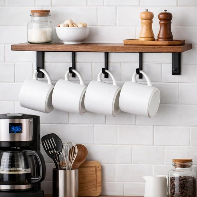 GBhome 14 OZ Coffee Mugs Set of 6, Stackable Ceramic Mugs for Men, Women, Modern Coffee Mugs With Stable Base for Latte, Tea, Cappuccino. Dishwasher & Microwave Safe, Matte White - Image 8
