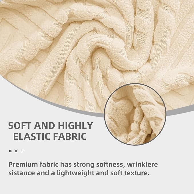 Cream White Chair Covers, Set of 6, Classic Style, Breathable, Machine Washable, For Kitchen, Hotel, Family Dining Room - Image 4