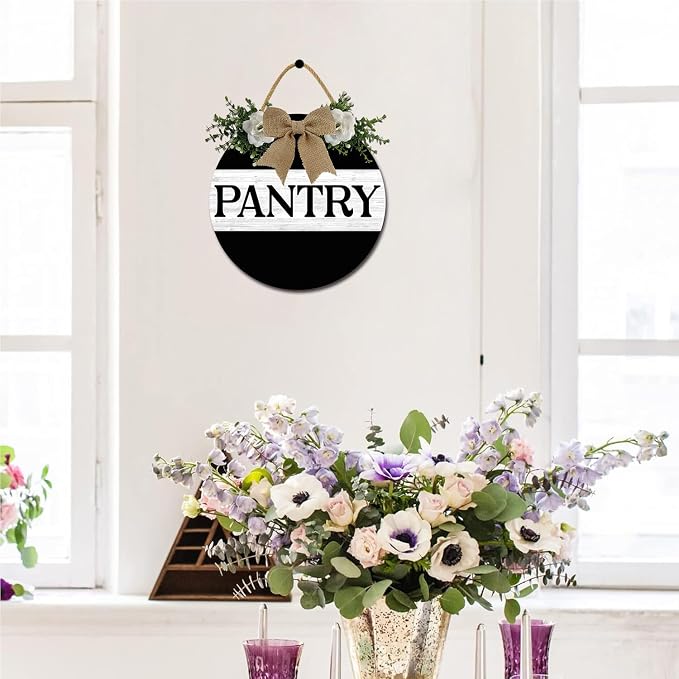 Pantry Sign Pantry Wall Decor Farmhouse Pantry Wooden Hanging Decor Wall Art Decor for Home Pantry Room Holiday Decoration 12inch - Image 3