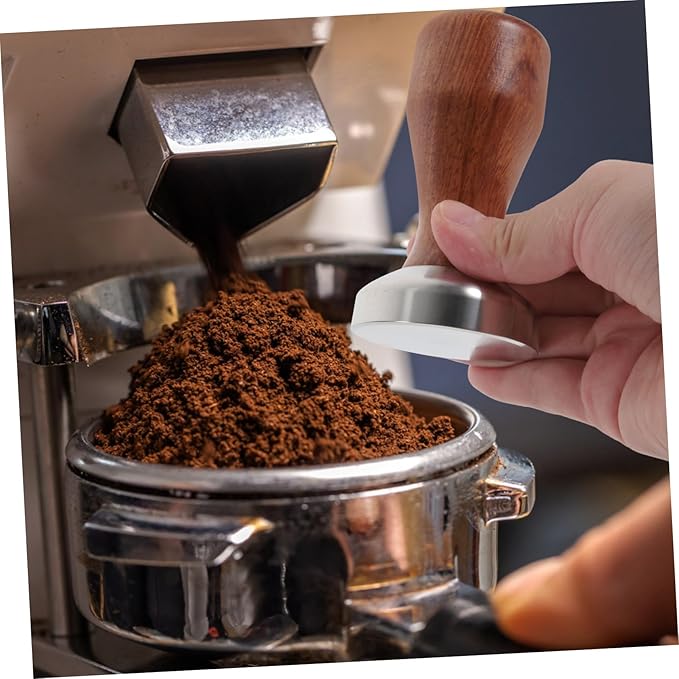 Espresso Tamper Stainless Steel Coffee Presser with Handle Flat Base Reusable Powder Press for Home and Professional Use