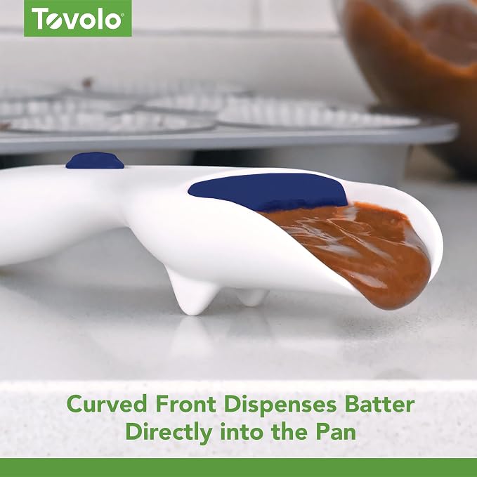 Tovolo Cupcake Scoop Batter Dispenser for Cupcakes Muffins Pancakes and Cookie Dough, Easy to Clean Batter Scoop Slide Dispenses Quicker for Even Size Baked Goods Kitchen Gadget, Fuchsia - Image 4