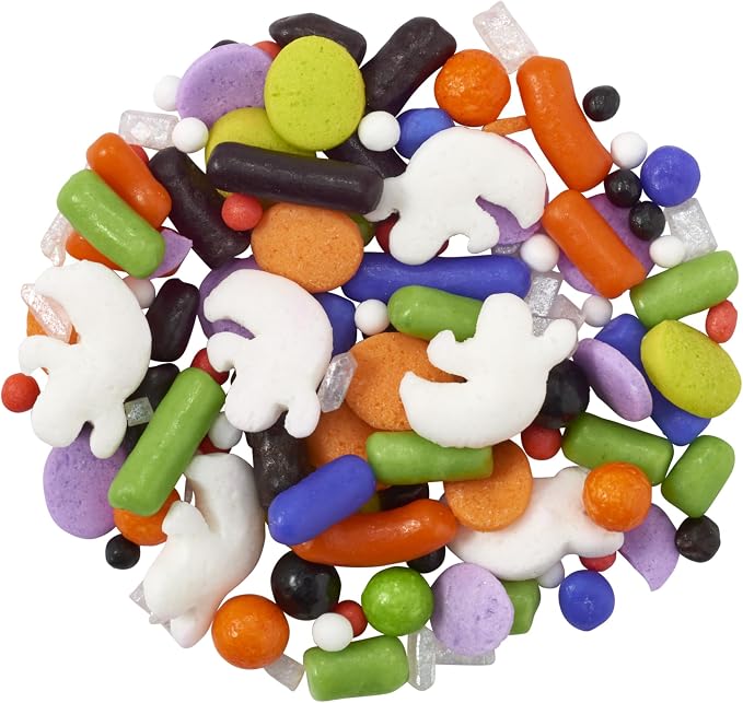 DecoPac Halloween Fusion Mix Sprinkles, 26oz, Shaped Candy Sprinkles in Handheld Container, Edible Decorations For Celebration Cakes, Cupcakes, Cookies and Donuts - Image 2
