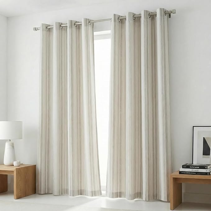 Urban Villa Cotton Grommet Curtains 52x96 (2 Panels) Curtis Stripes by CottonTrends