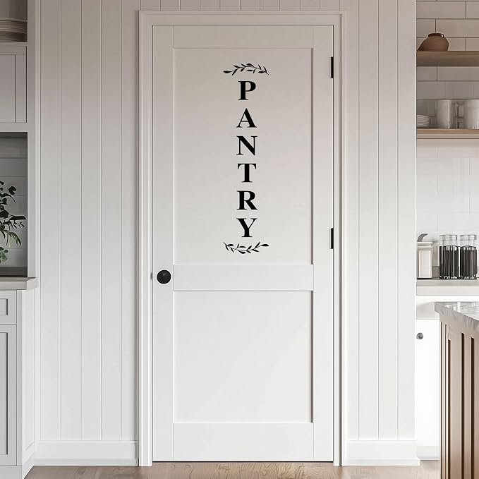 Pantry Door Decal – Black Vinyl Kitchen Sticker – Farmhouse Pantry Room Door Sign for Kitchen Wall or Glass, 27.5 x 6.6 Inch - Image 7