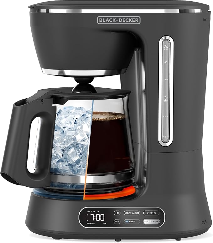 BLACK+DECKER 5-Cup Programmable Coffee Maker | Compact 5-cup coffee maker with Vortex brewing, Sneak-A-Cup and programmable auto brew. by Unknown