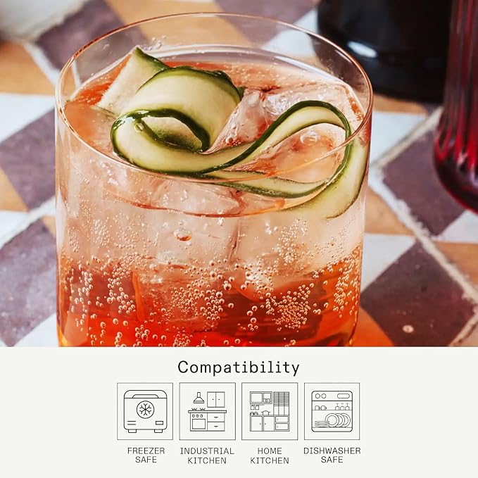 Made In Cookware - Drinking Glasses - 15 oz - Set of 4 - Made of Ultra-Durable Crystal - Crafted in Germany - Image 4