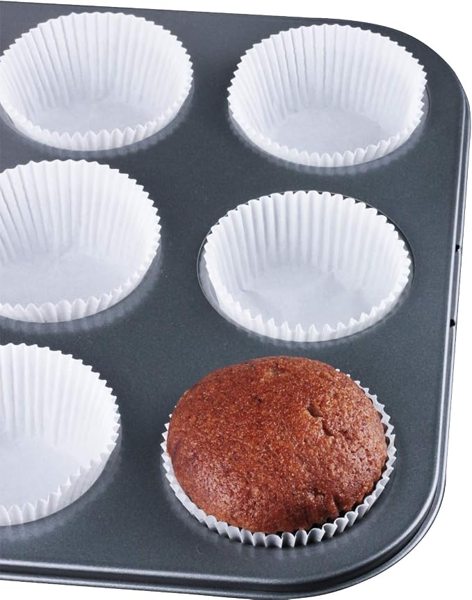 Caperci Standard White Cupcake Liners 500 Count, No Smell, Food Grade & Grease-Proof Baking Cups Paper - Image 3