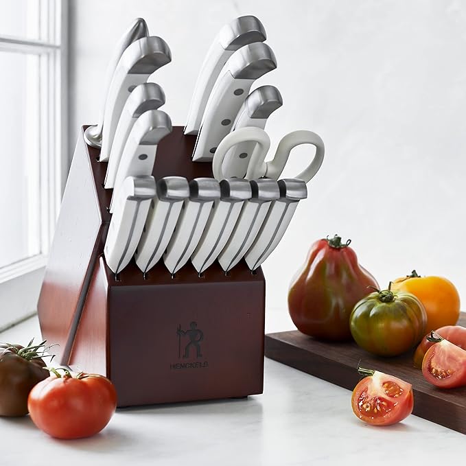 Henckels Statement 15-Pc Knife Set, Razor-Sharp, German Engineered, White | Informed by 100+ Years of Mastery. Dishwasher safe, Comfortable Grip Ideal for Everyday Cooking. High Quality Stainless Steel - Image 2