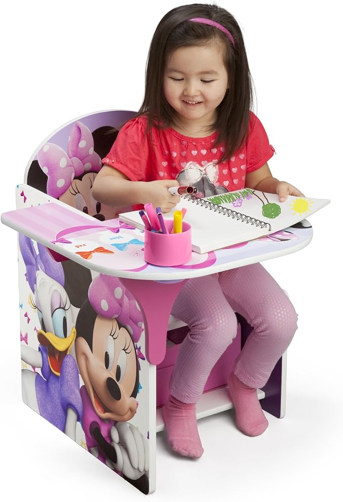 Delta Children Chair Desk With Storage Bin, Disney Minnie Mouse - Image 5