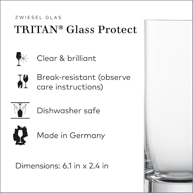 ZWIESEL GLAS Paris Long Drink Glass 11 Ounce (Set of 6), Drinking Glasses for Long Drinks, Dishwasher-Safe Tritan Crystal Glasses, Made in Germany - Image 2
