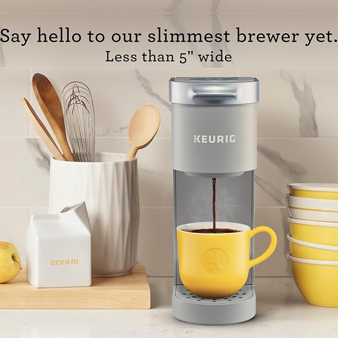 Keurig K-Mini Single Serve K-Cup Pod Coffee Maker, 6 to 12oz Brew size, with Cord Storage, Perfect for Small Spaces, Studio Gray - Image 3