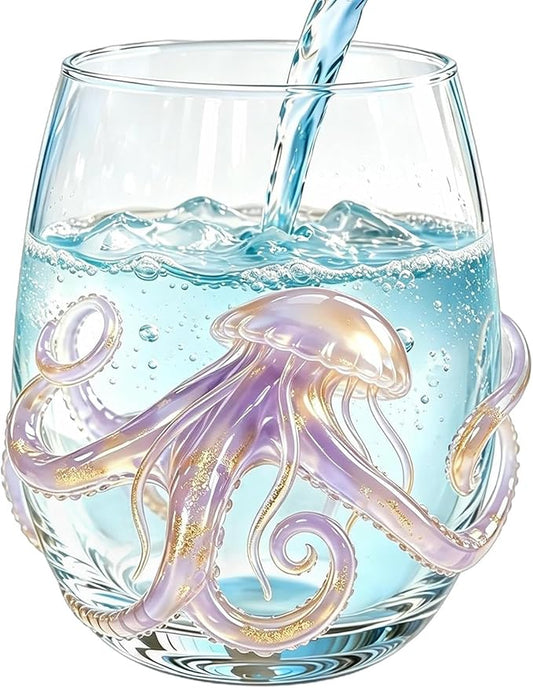 Drinking Glasses 350ml, Glassware, Marine Animal Themed Bar Glasses | Cocktail Glasses for Milk Ice Water Juice Tea Beer Mother Dad Wife by Unknown