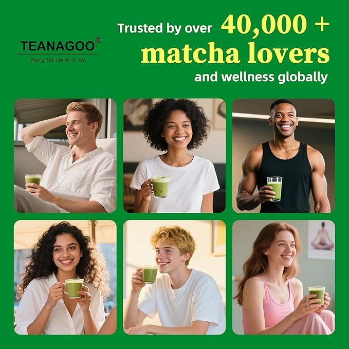 TEANAGOO Premium Grade Matcha Powder, Matcha Green Tea for Premium Latte/Breakfast Beverage/Daily Green Tea, USDA Organic Ceremony Tea, Unsweetened No Additives, First Harvest, 1.06oz(30g)