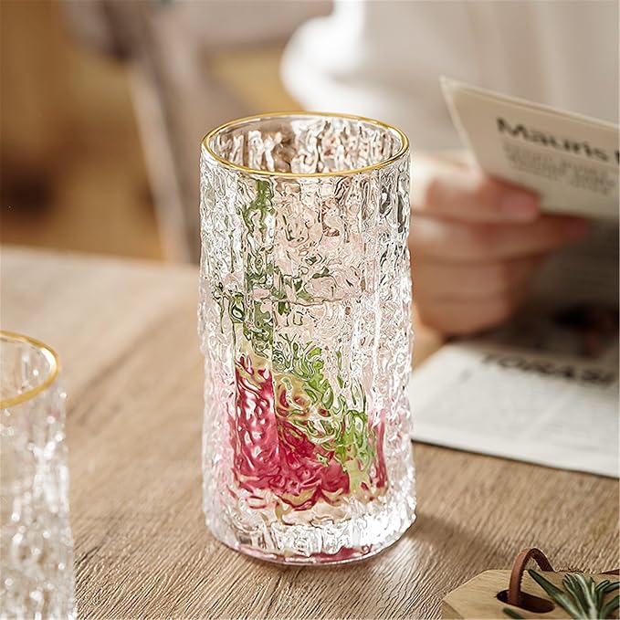 drinking glassware Bark Pattern Embossed Stemless Water Cups(Large) - Image 4