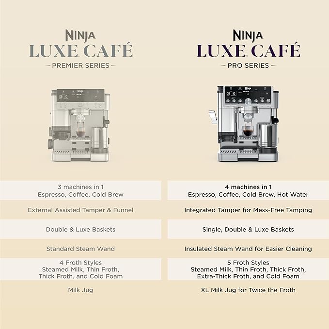 Ninja Luxe Café Pro Series, Espresso, Cold Brew, Hot Water, ES701 | Drip Coffee, Integrated Tamper, Built-in Grinder, Hands-Free Frother for Cappuccinos, Lattes, Americanos, Dairy or Non-Dairy - Image 5