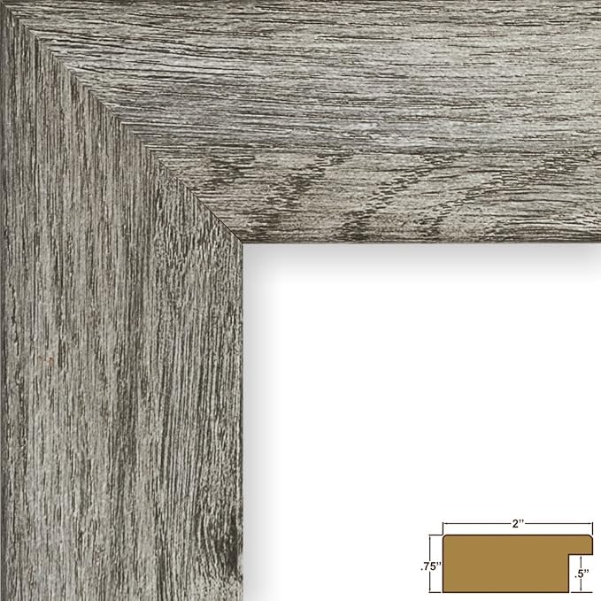 Craig Frames 18x24 Weathered Grey Picture Frame for Posters and Wall Decor | Lightweight shatter resistant acrylic facing with a rigid backing board, made in the USA - Image 2