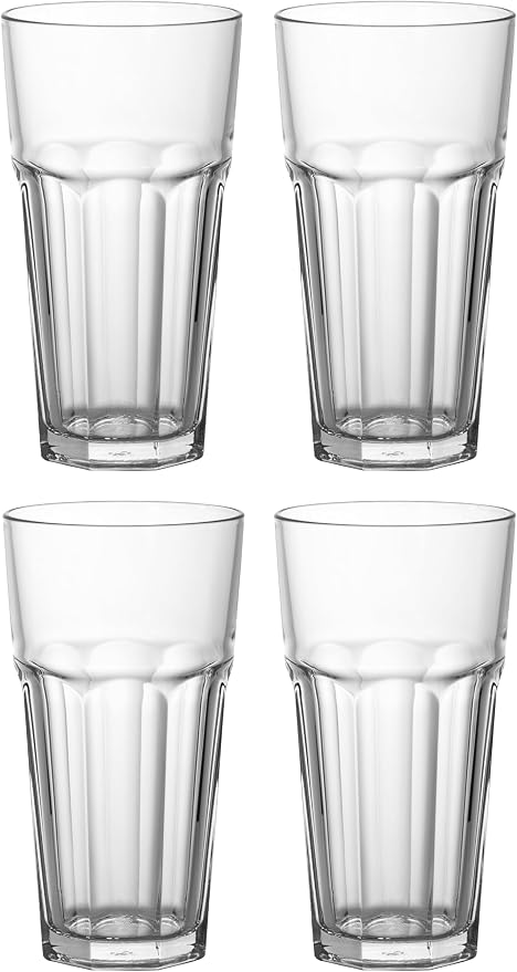 Red Co. Set of 4 Clear Glass 22 Fl Oz Drinking Highball Tumblers for Water, Juice, Beer, Cocktails - Image 6