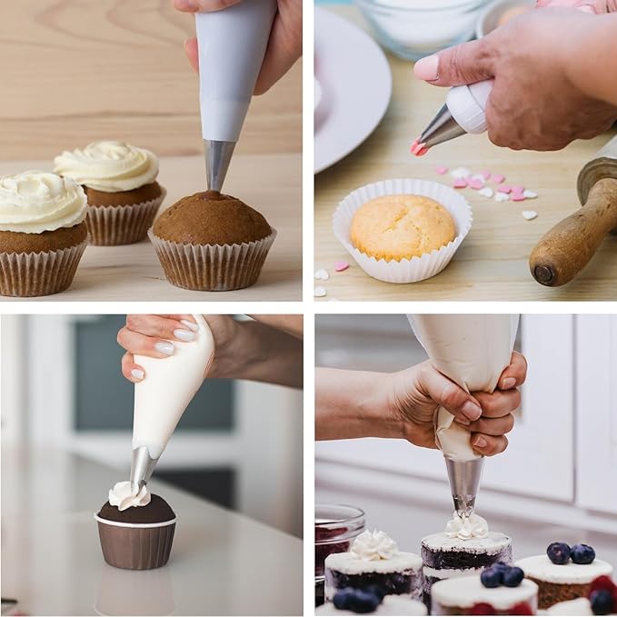 5 PCS Leaf Piping Tips, Cake Decorating Supplies Piping Tips, Piping Nozzles Decorating Tips, Baking Tools For Buttercream, Icing, Birthday Cake, Cupcake, DIY Art