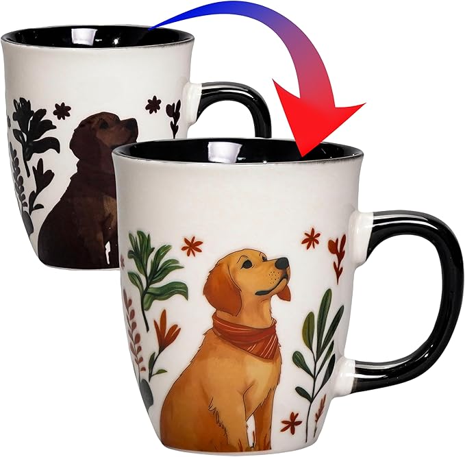 Dog Mug - 16oz Heat Changing Coffee Mugs, Funny Ceramic Coffee Mug for Home, Gifts for Dog lovers Mother's Day & Christmas by Asmwo