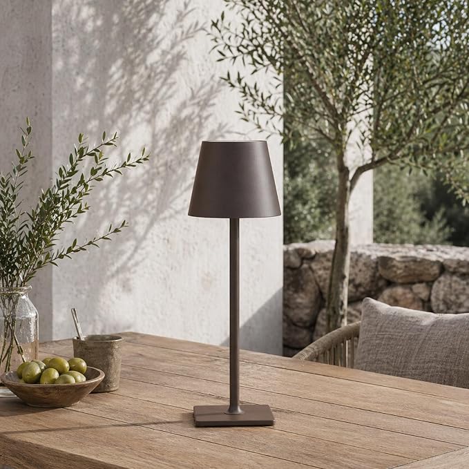 Yogaret Cordless Table lamp Brown 2pack for Restaurant Home Dinner Dining Kitchen Outdoor Patio,Waterproof & Portable - Image 5