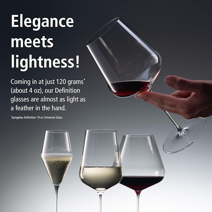 Spiegelau Definition Burgundy Wine Glasses, Large Crystal Clear Red Wine Glasses for Pinot Noir, Elegant Glassware, Wedding Gifts, Birthday Gifts for Women and Men, Home Bar, 34 oz, Set of 4 - Image 4