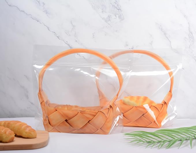 Funcoo Plastic Bread Bags for Homemade Bread, 50 Pcs Sourdough Loaf Food Storage Bags, Bakery Bags with Window for Loaves, Cookie, Bagels (12.6x10.8") - Image 7