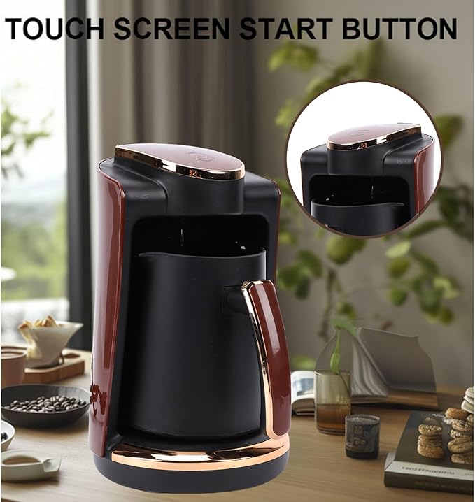 VINGVO Single Cup Turkish Coffee Machine 550W 250ML Hot Beverage Maker | Rich Flavor, Slow Cooking Depth, Quick Heating, Sturdy Plastic Construction, Home Office Application, Compact Travel - Image 4