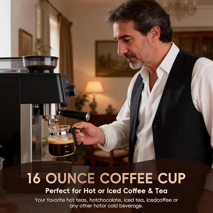 2pcs Coffee Pot Mug with Lid,16Oz Mini Glass Coffee Pot Coffee Mug Set with Spill Proof Lid & Heat Proof, Novelty Coffee Pot Cup for Coffee Lovers Gifts (2PCS) - Image 7